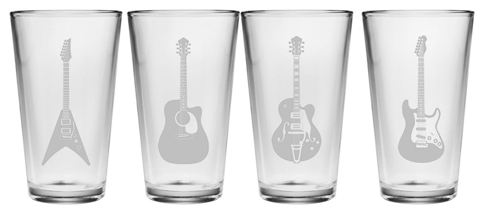 Rock'n'Roll 4-Piece Pint Glass Set