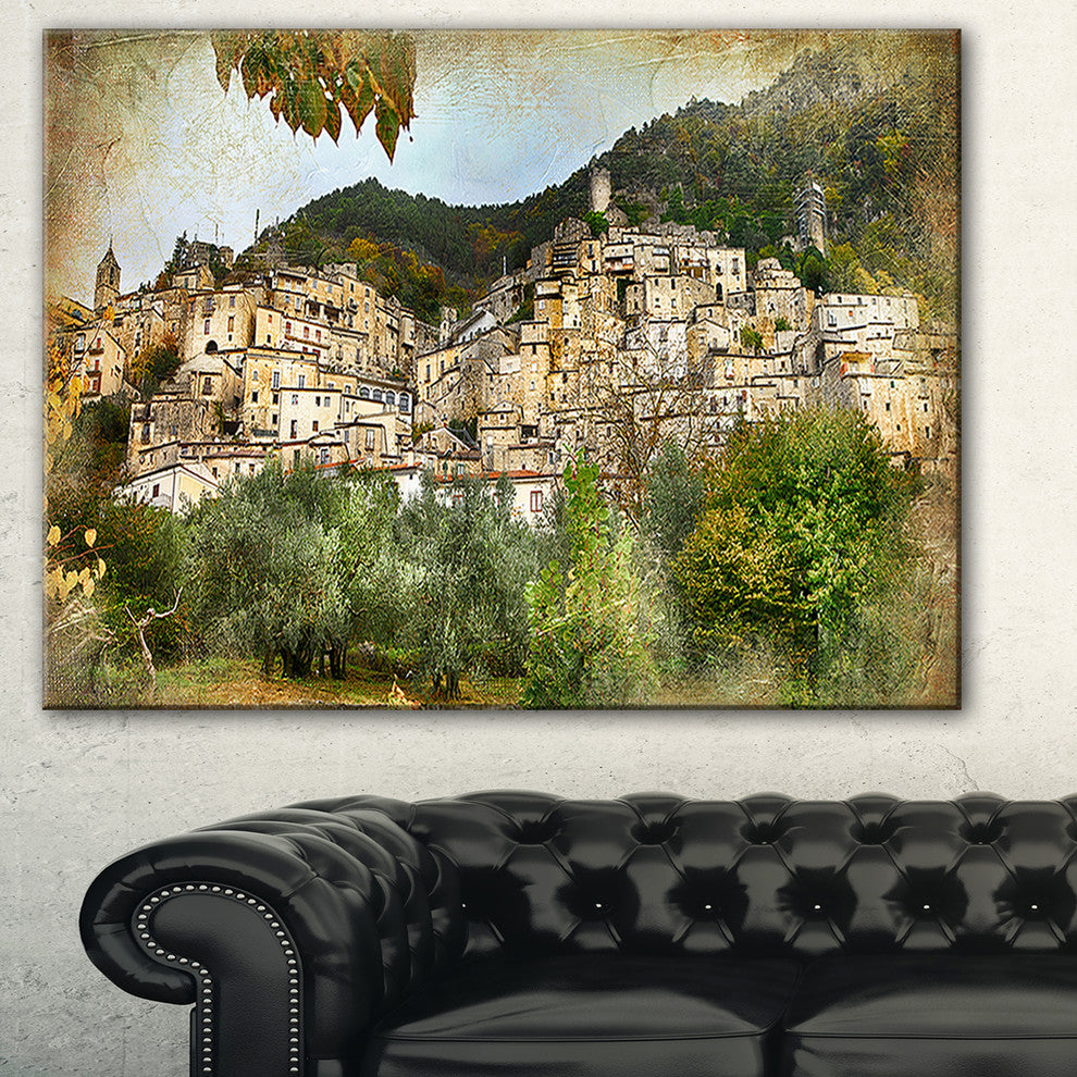 "Old Italian Villages" Canvas Print, 40"x20"