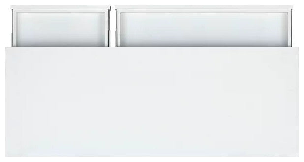 Contemporary Desk, X-Leg & 4 Spacious Drawers With Metal Pull Handles, White