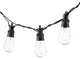 14.75' Black Electric LED Patio Lights, Remote and Connectable Function