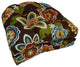 19" U-Shaped Patterned Tufted Dining Chair Cushions, Set of 2, Annie Chocolate
