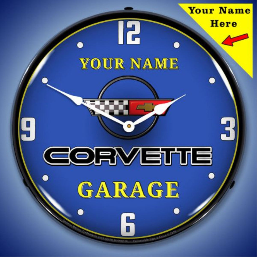 GM1907703 Add Your Name C4 Garage Clock