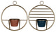 Set of 2 Gold Circular Wall Planters