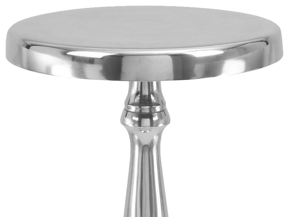 Urban Designs Michelle Aluminum Round Pedestal Accent Table