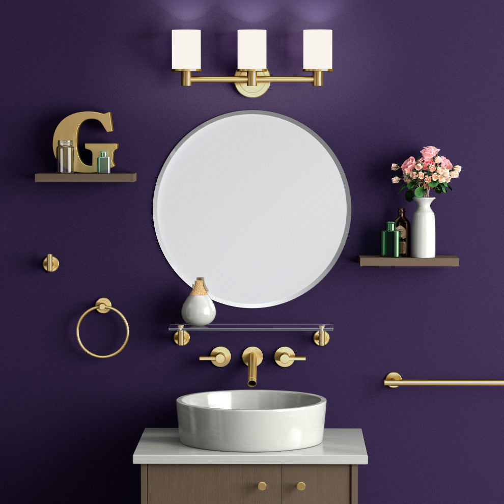 Latitude II Towel Bar, Brushed Brass, 30", Single