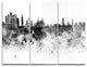 "Moscow Skyline" Glossy Metal Wall Art, 3 Panels, 36"x28"