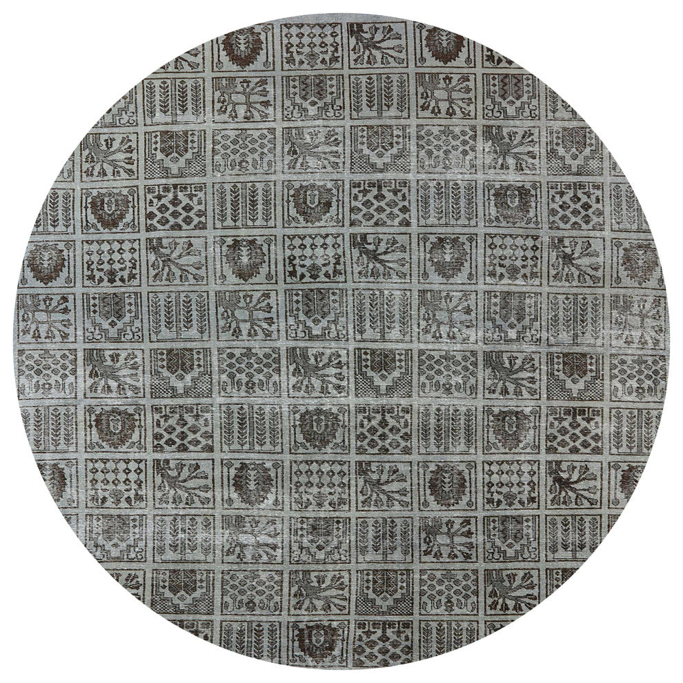 Ahgly Company Indoor Round Mid-Century Modern Area Rugs, 7' Round