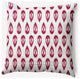 18" x 18" Ikat Tears Indoor/Outdoor Polyester Throw Pillow, Cranberry