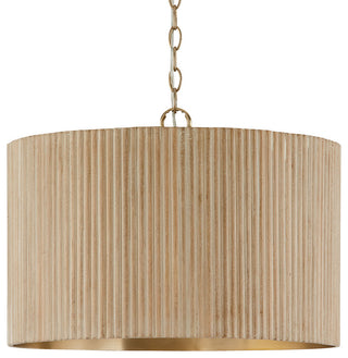 Capital Lighting 350741 Donovan 3 Light 20"W Wood Pendant - White Wash / Matte