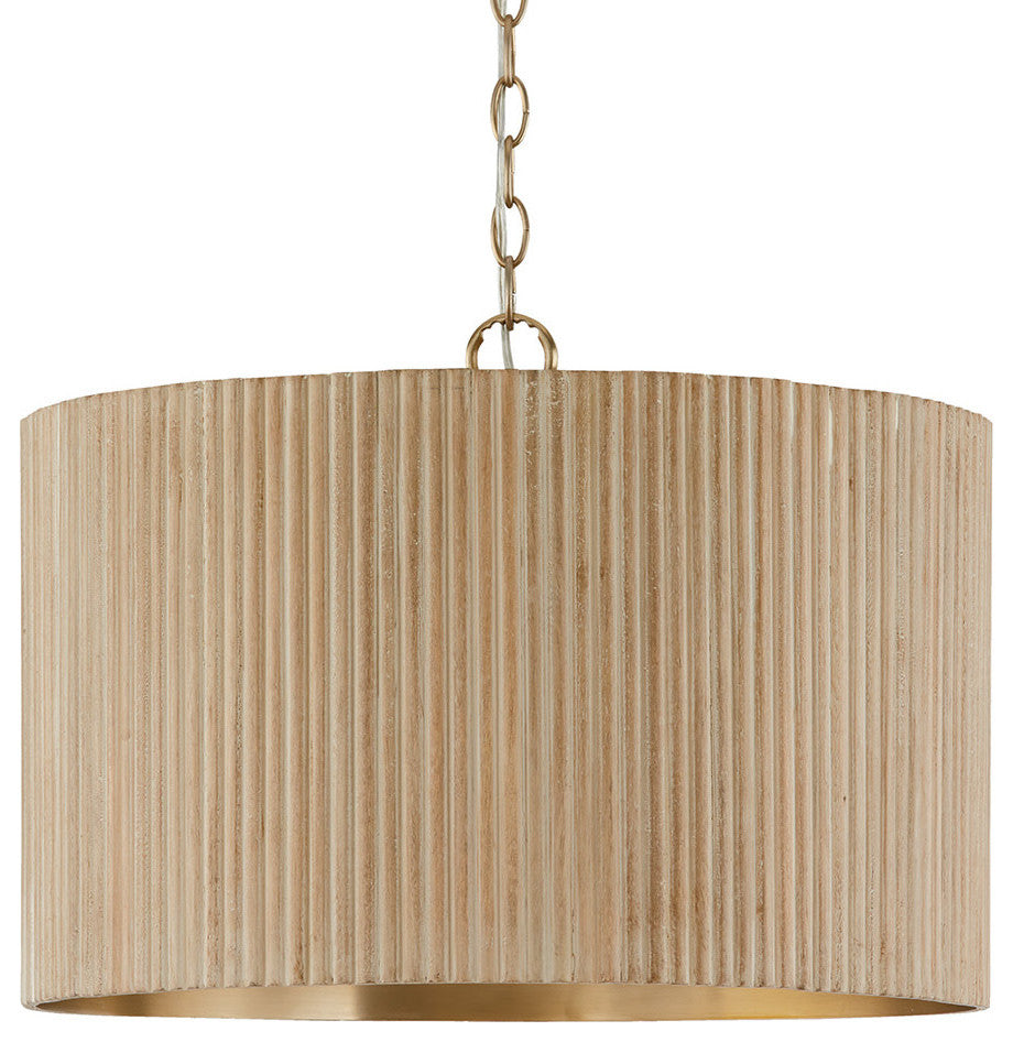 Capital Lighting 350741 Donovan 3 Light 20"W Wood Pendant - White Wash / Matte