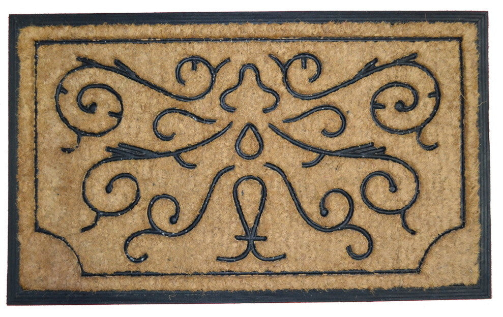 Swirls and Twirls Coir Brush Mat