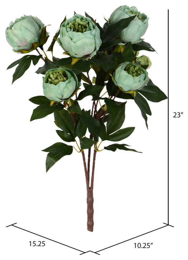 Vickerman Fd182304 23" Artificial Green Peony Spray