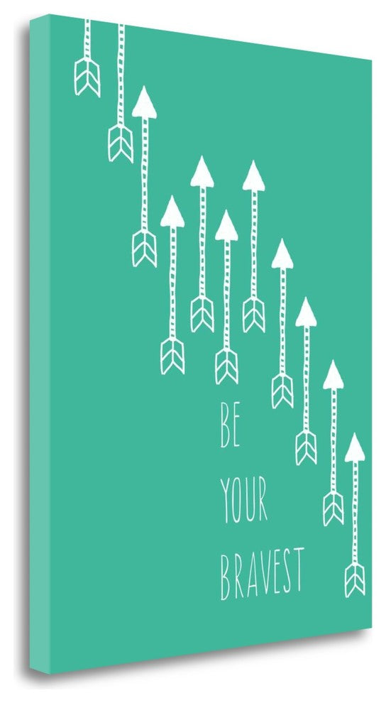 "Be Your Best - Light Teal" By Linda Woods, Giclee Print on Gallery Wrap Canvas