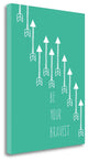 "Be Your Best - Light Teal" By Linda Woods, Giclee Print on Gallery Wrap Canvas