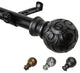 Allana 13/16" Diameter Curtain Rod, Black, 18-28"