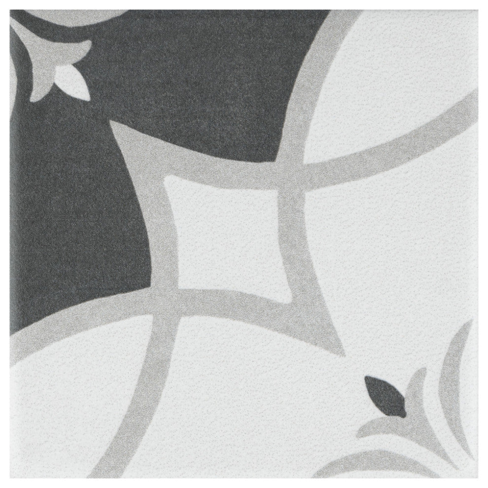Twenties Mini Ceramic Floor and Wall Tile, Crest