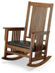 Chestnut Mission Rocker - Brown Upholstery