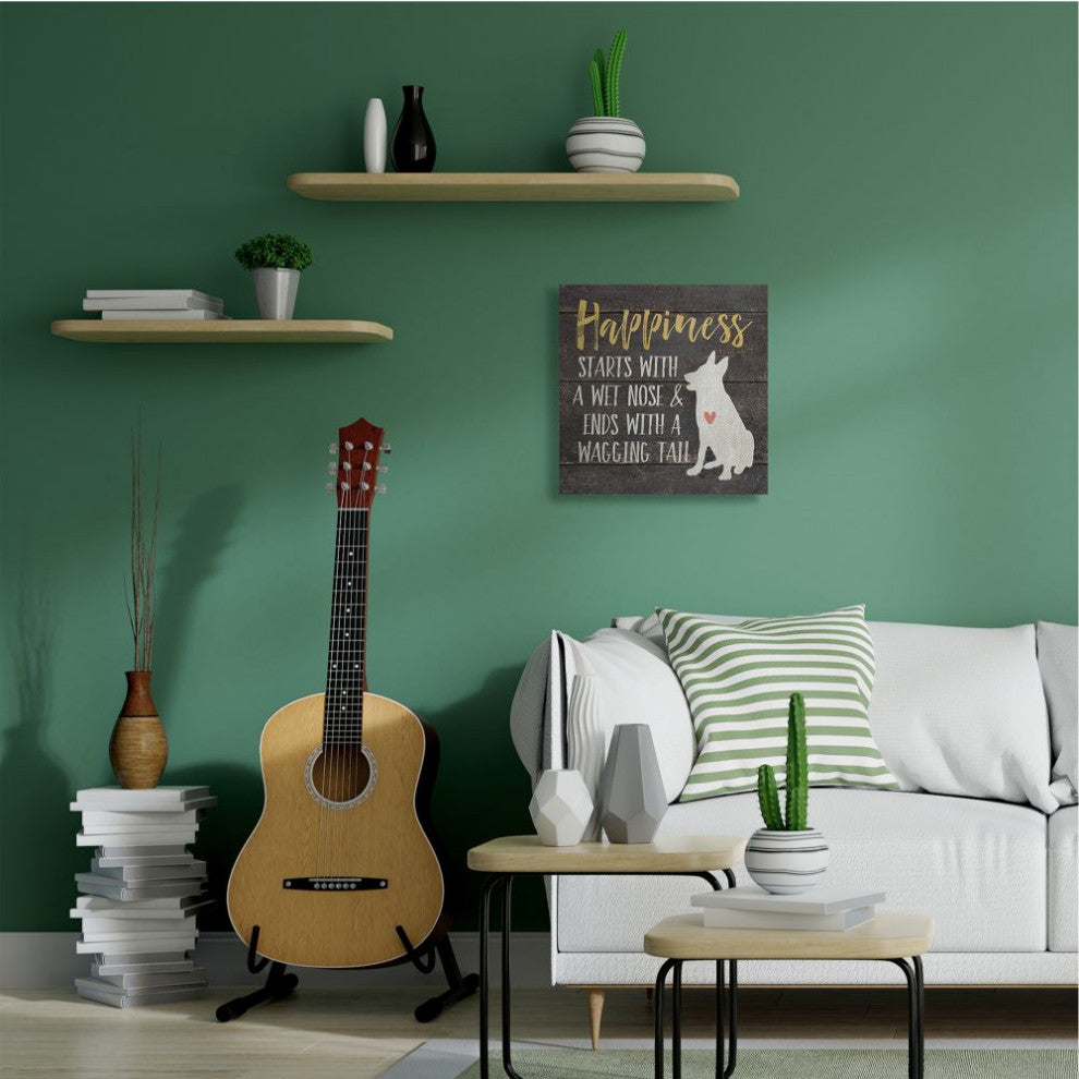 Happiness Starts with a Wet Nose Dog Humor Pet Owner ,1pc, each 24 x 24