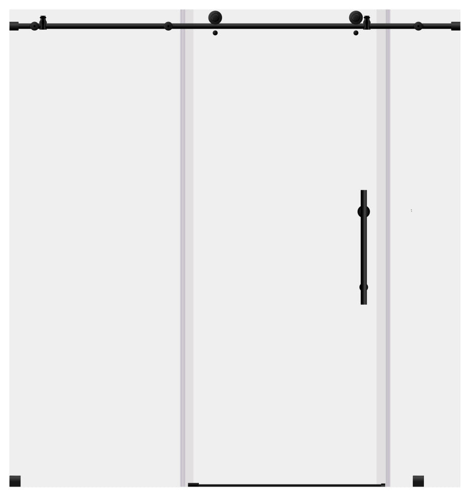68-72x76" Sliding Shower Door Ultra-C Matte Black
