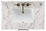 Anthem Single Vanity 36", Carrara Marble, Washed Natural, Brushed Brass