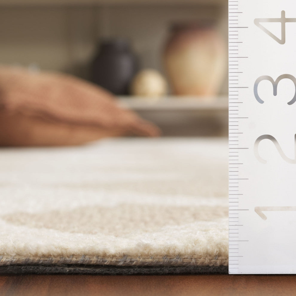 Safavieh Couture Ebony Collection EBN137 Rug, Beige/Ivory, 4'x6'