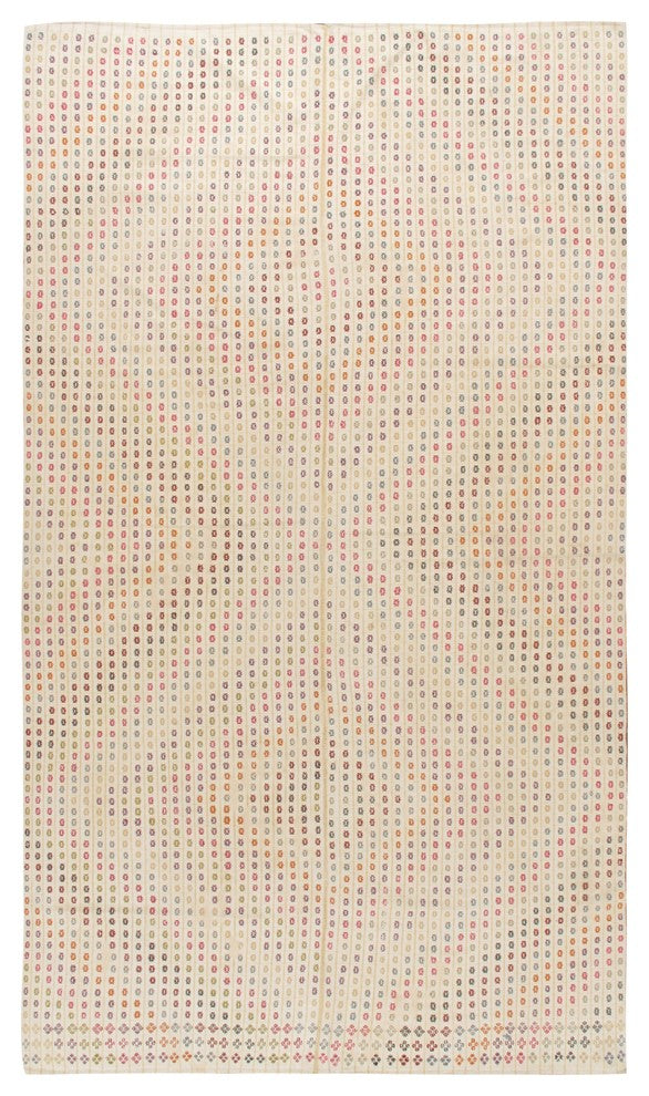 Vintage Consigned Turkish Jajim Kilim Rug, 6'8"x12'2"