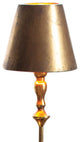 Sleek Slim Antique Gold Metal Table Lamp Modern 40" Tall Reading Light