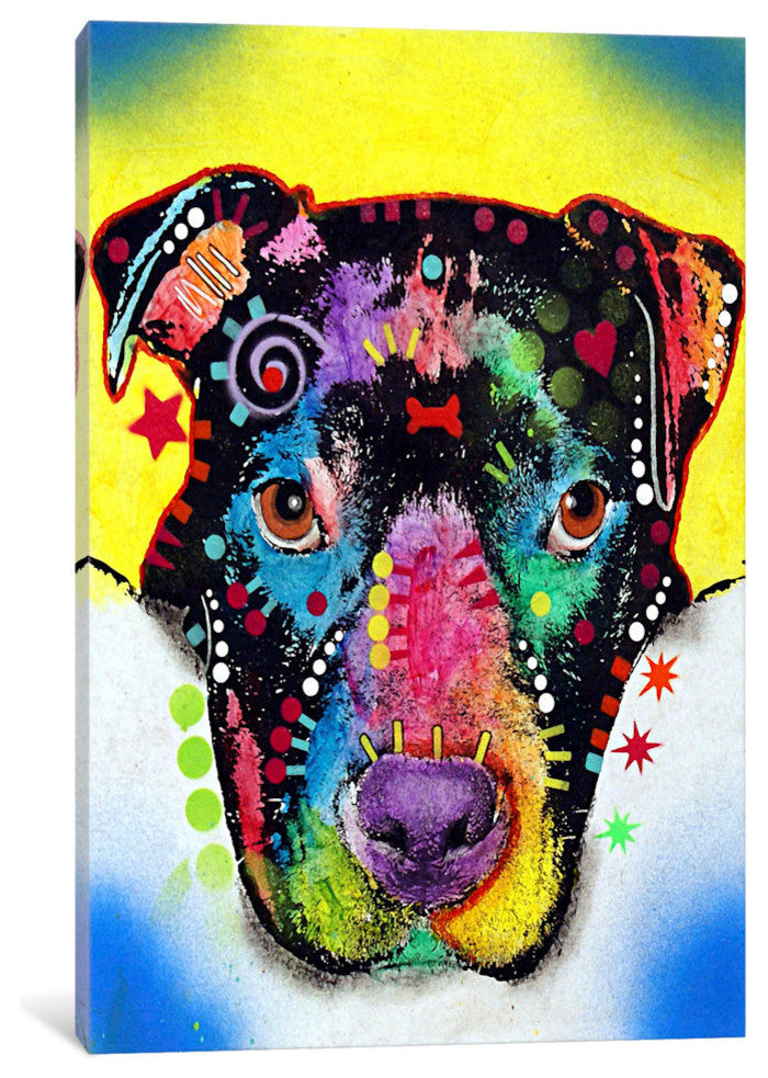 "Otter Pit Bull" by Dean Russo, Canvas Print, 40"x26"