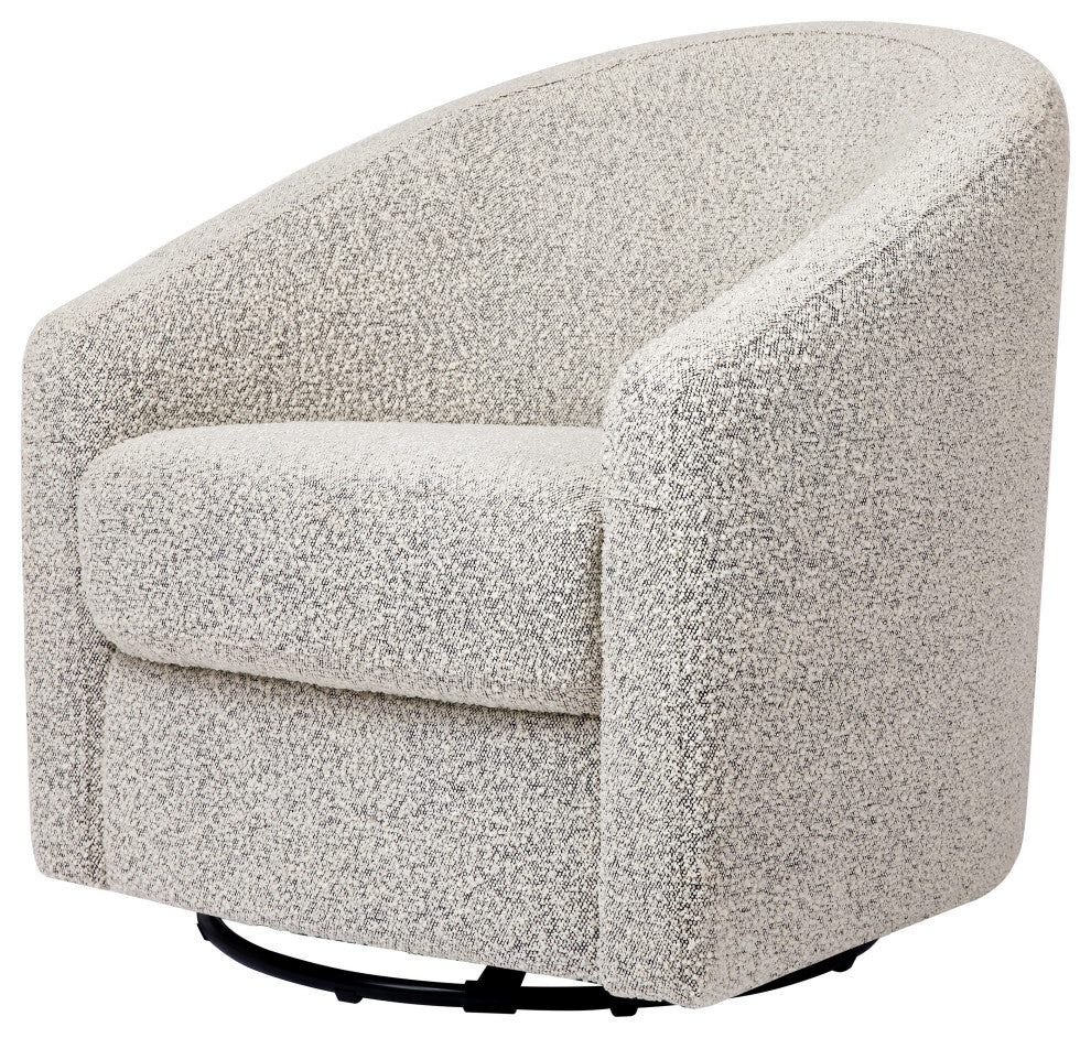 Madison Swivel Glider, Black White Boucle