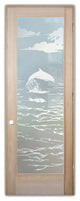 Interior Prehung Door or Interior Slab Door - Dolphins in the Shimmer -...