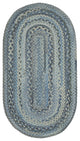 Harborview Braided Oval Rug, Blue, 4'x6'