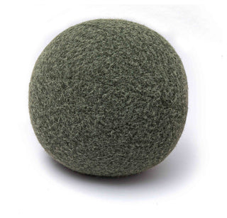 Boba Round Pillow, Green Long Mohair, 9"
