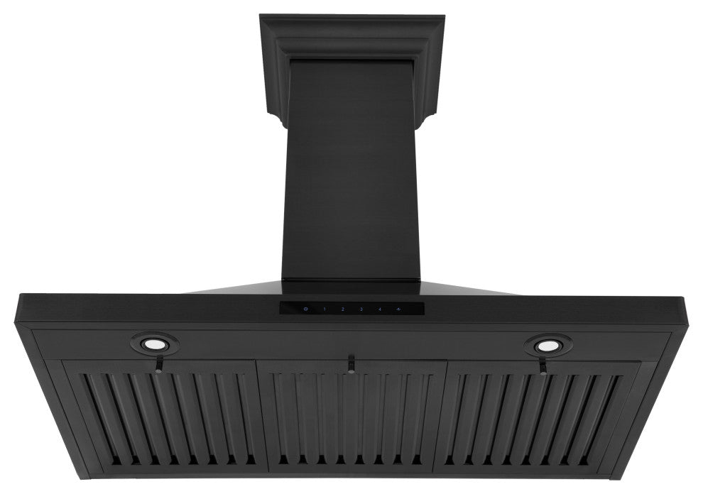 ZLINE 36" Convertible Vent Wall Mount Hood in Black Stainless (BSKBNCRN-36)