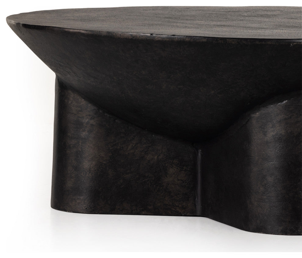 Sante 36" Coffee Table-Raw Black