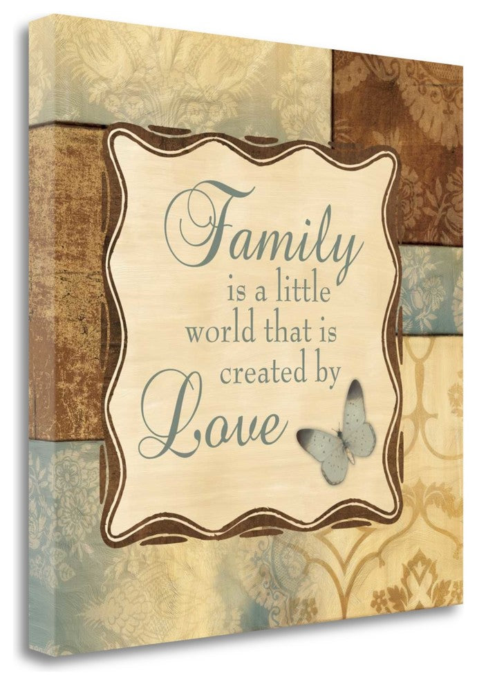 "Family Is A Little World" By Piper Ballantyne, Giclee on Gallery Wrap Canvas