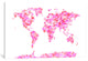 "Love Hearts Map of the World" by Michael Tompsett, Canvas Print, 40x26"