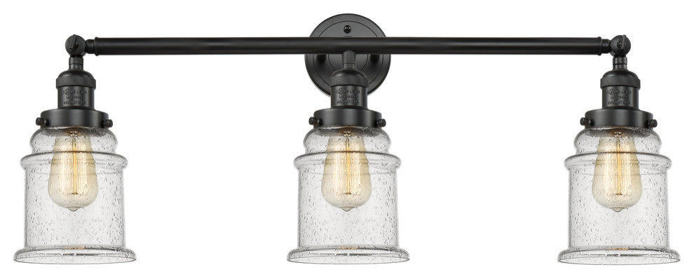 Innovations Lighting 205-Bk-S-G184-Led 3 Light Dimmable Led Bathroom Fixture