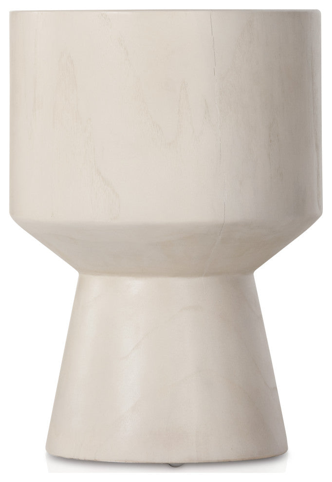 Jovie Outdoor End Table-Ivory Teak