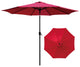 Davee Furniture 9 Ft Orange Patio Umbrella with Tilt and Crank, Red