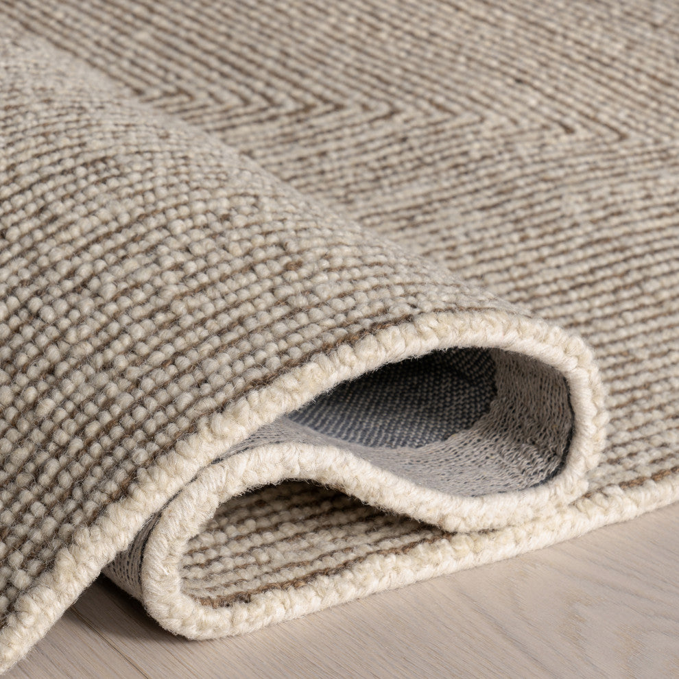 Stoic Wool Area Rug, Beige 4' x 6'