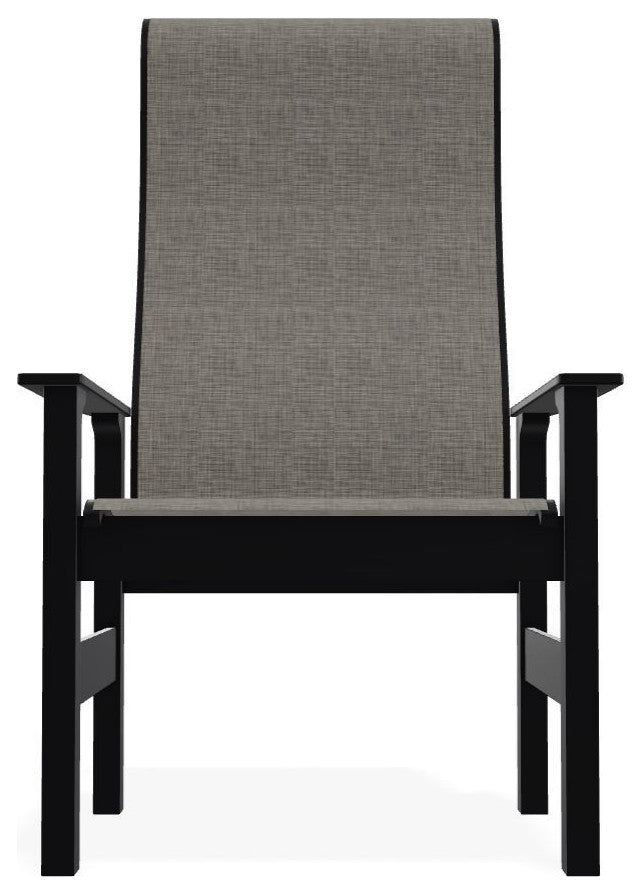 Leeward Sling Outdoor Supreme Armchair, Storm/Black