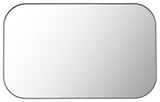 Trielle Rectangular Framed Bathroom Wall Mirror, Gunmetal, 48"