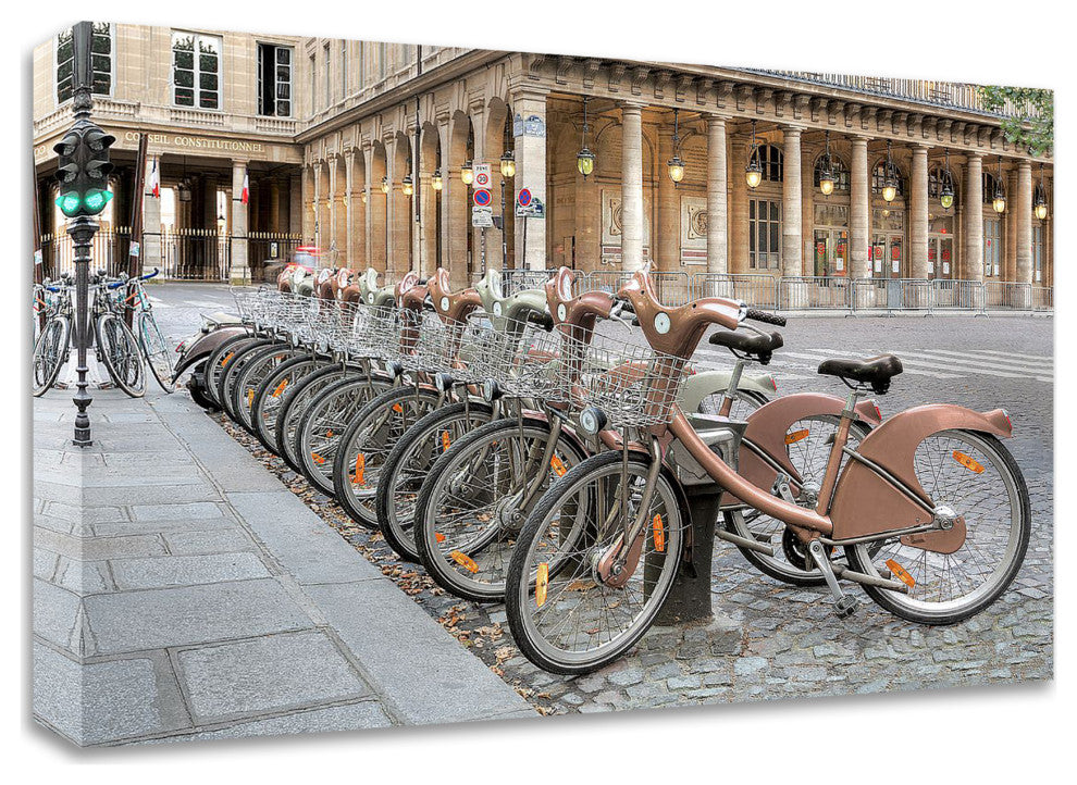 "Paris Cycles 1" by Alan Blaustein, Print on Canvas, 27"x18"