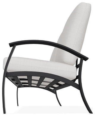 Belle Isle Cushion 3-Seat Outdoor Sofa, Tabloid Cloud/Black