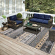 Indoor/Outdoor Sedona SN12 Midnight Machine Washable 10' x 14' Rug