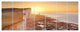 Sunrise over South Coast of England, Seashore Canvas Wall Art, 83"x32", 7 Panels