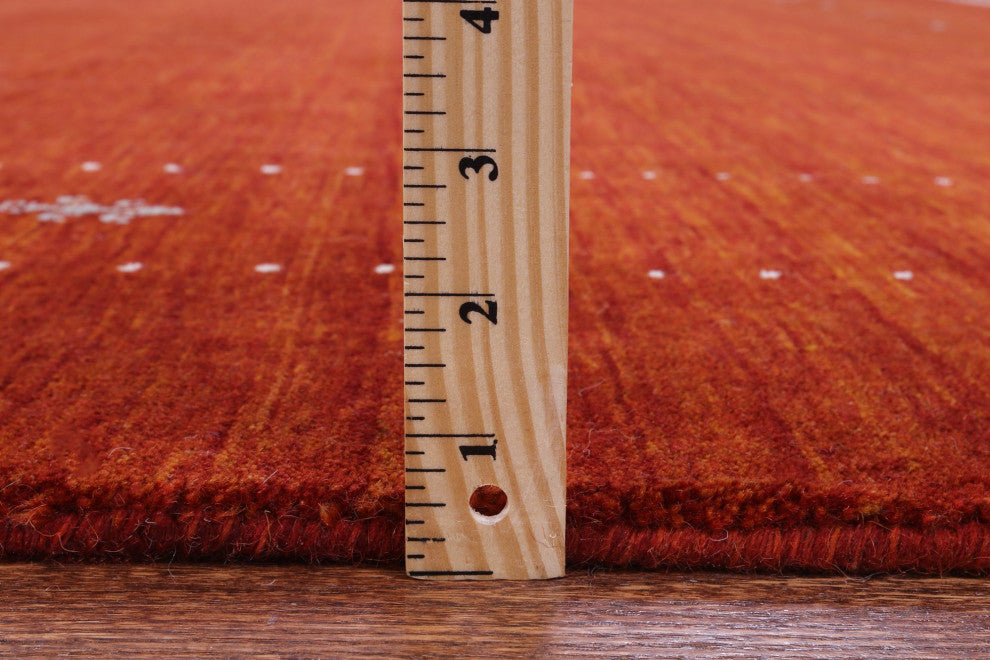8' 11" X 11' 8" Persian Gabbeh Handmade Wool Rug Q11358
