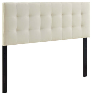 Lily Queen Upholstered Headboard, Ivory