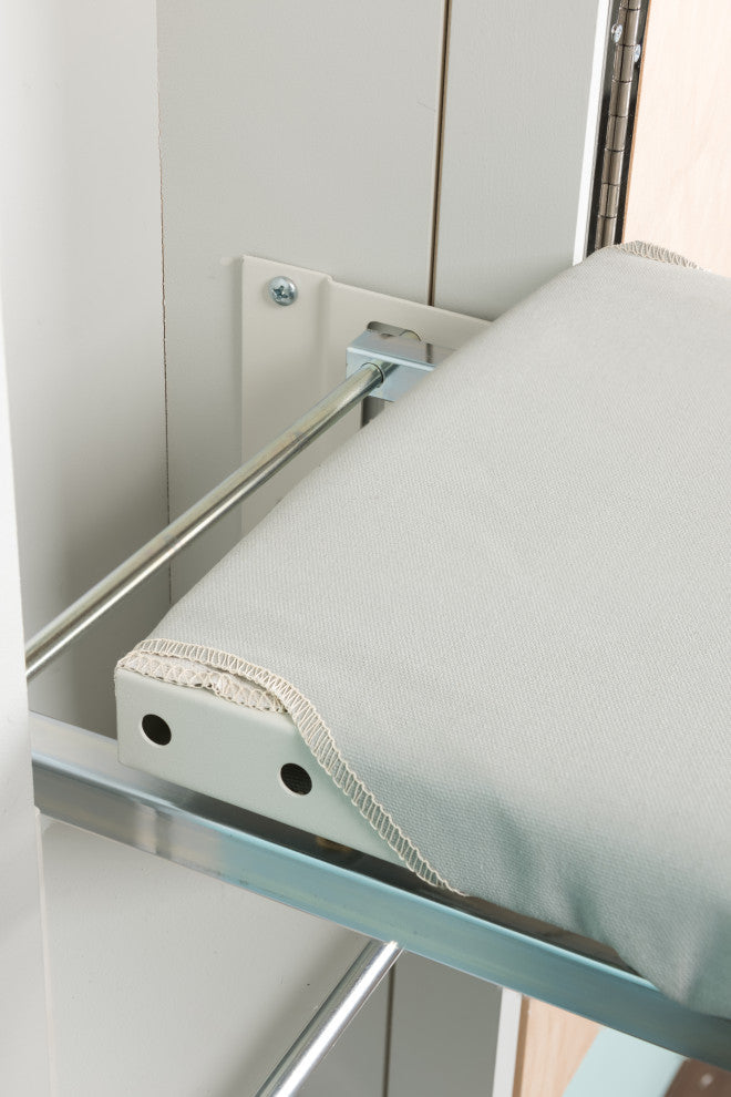 Deluxe Swivel Non-Electric Ironing Center, Raised White Door