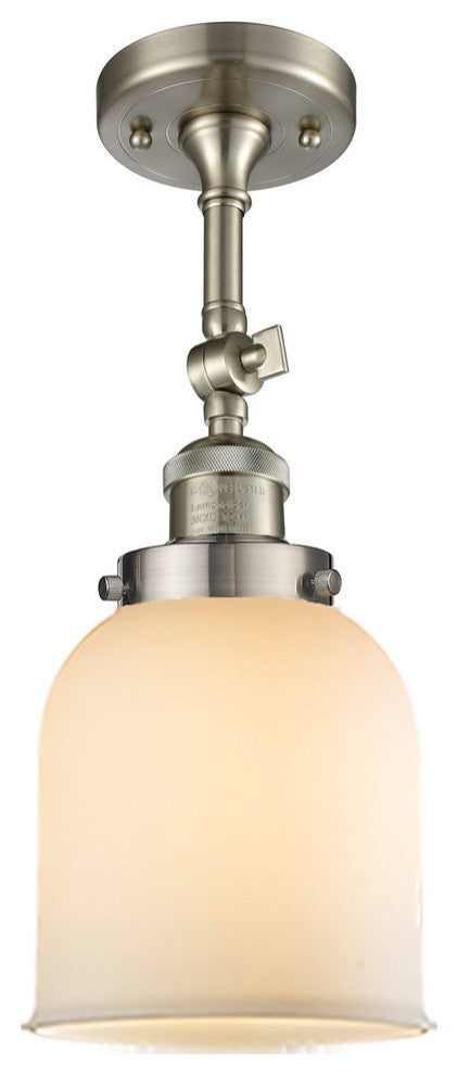 Innovations Lighting 201F-Sn-G51-Led 1 Light Dimmable Led Semi-Flush Mount